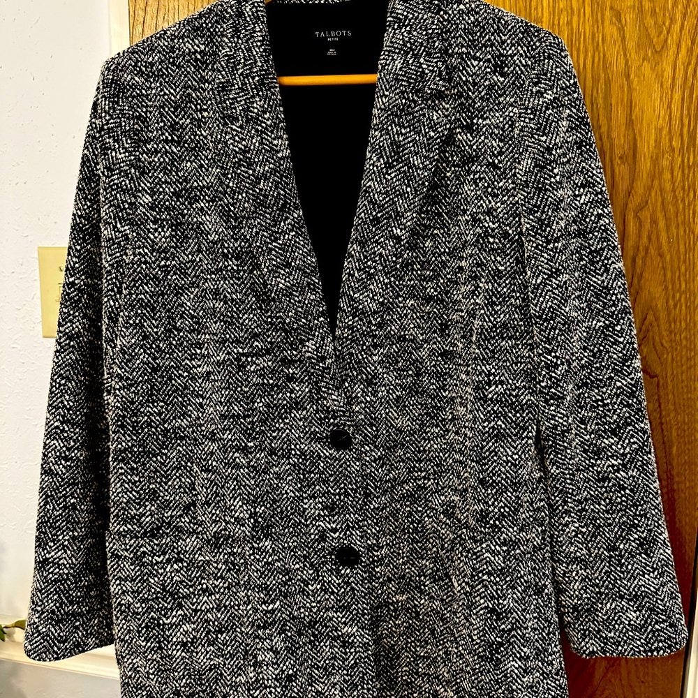 Talbots Black and White Blazer